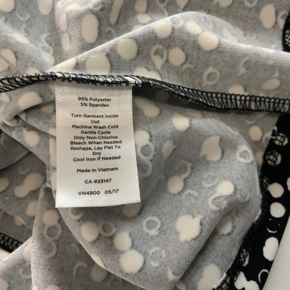 TALBOTS Petite Black White Floral Print Fit And Flare Short Sleeve Dress US MP - Picture 8 of 9